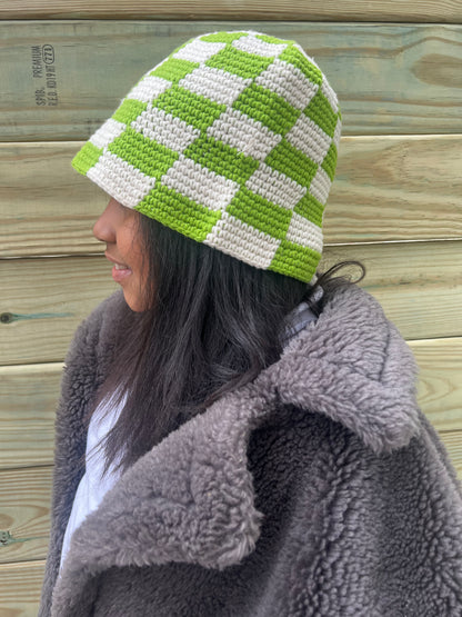 Checkered knitted hat(multiple colors)