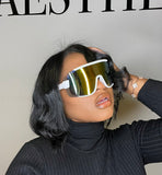 Brianna curved shield sunglasses